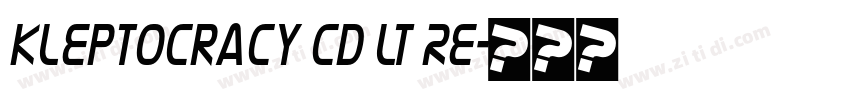 Kleptocracy Cd Lt Re字体转换